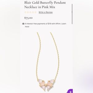 Blair Gold Butterfly Pendant Necklace in Gold
